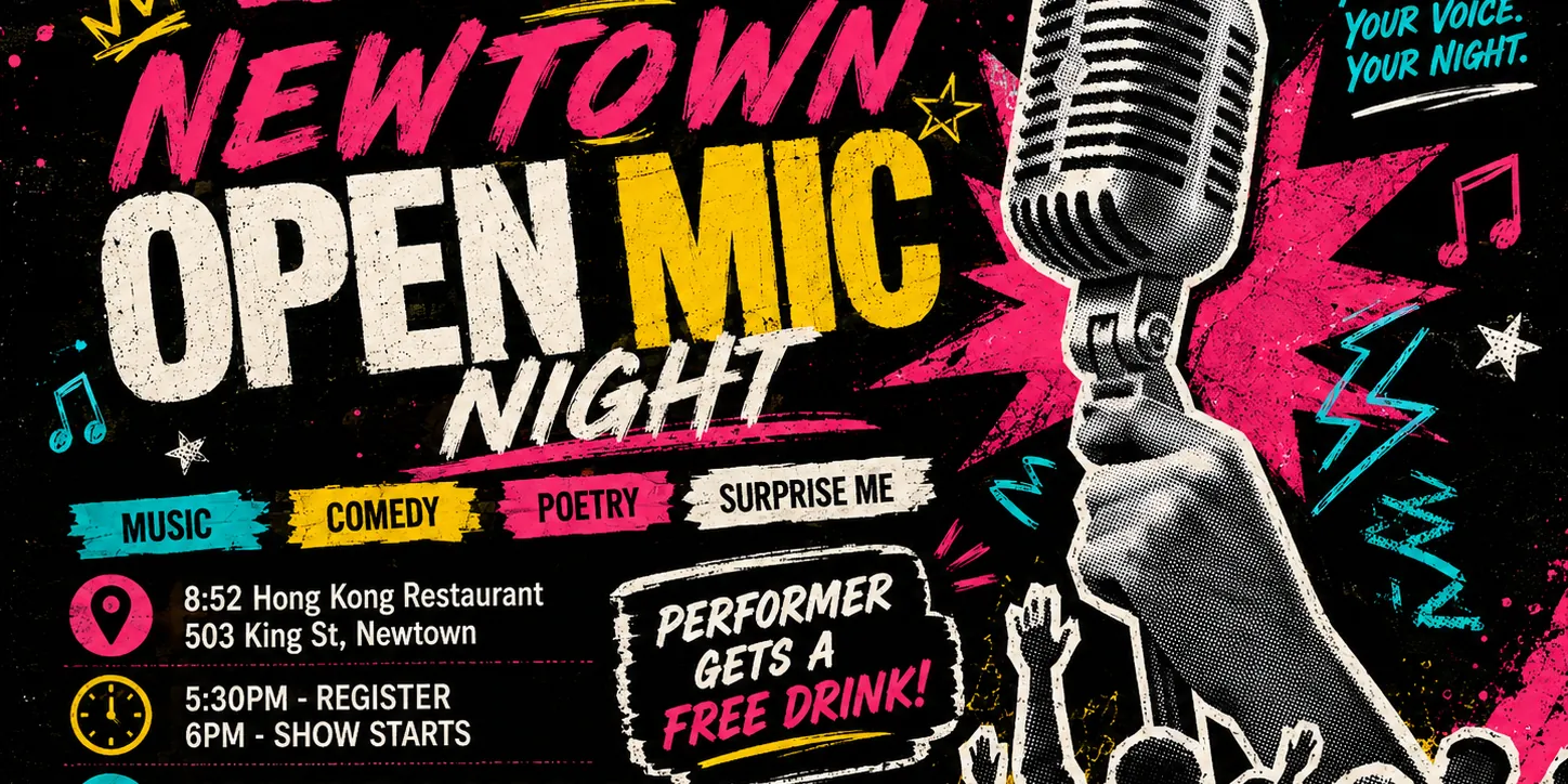 Photo for Newtown Open Mic Night Music Poetry Comedy