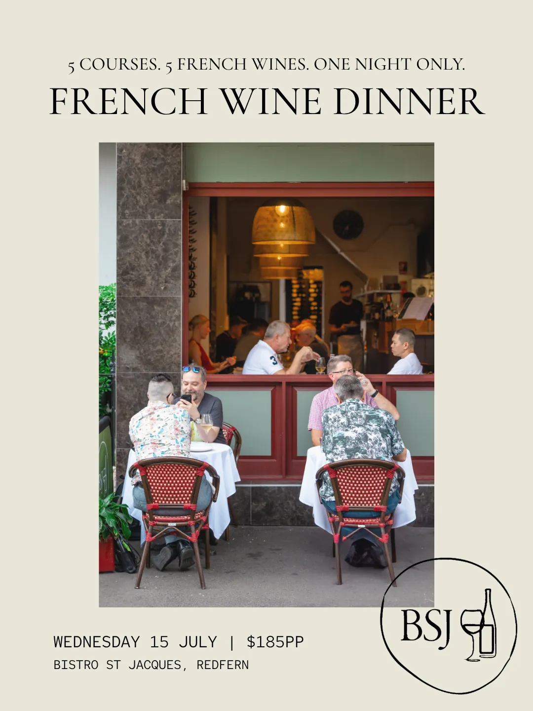 Photo for Burgundy French Wine Dinner at Bistro St Jacques