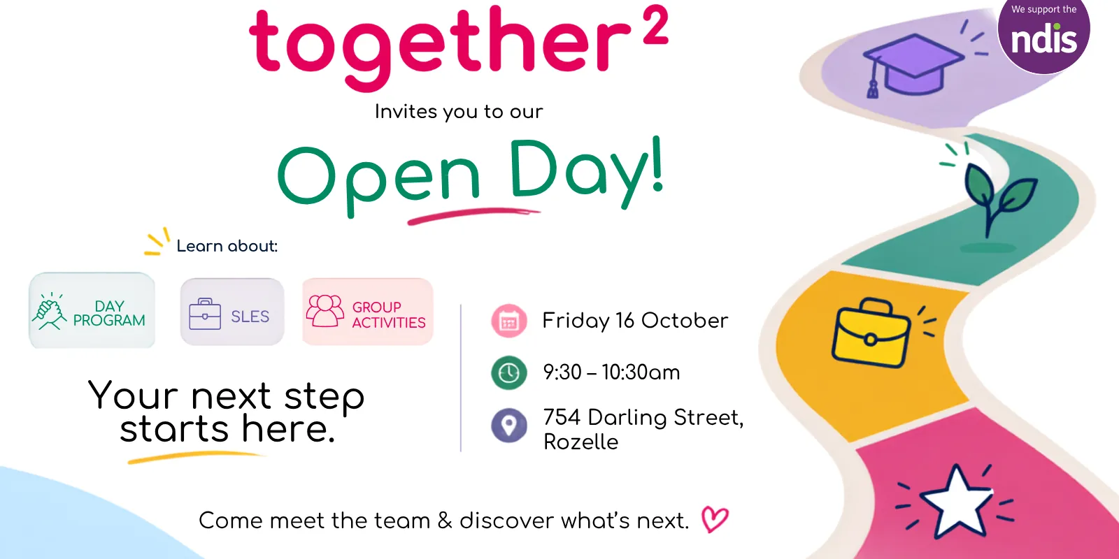 Photo for Together2 Sles & Day Program Open Day